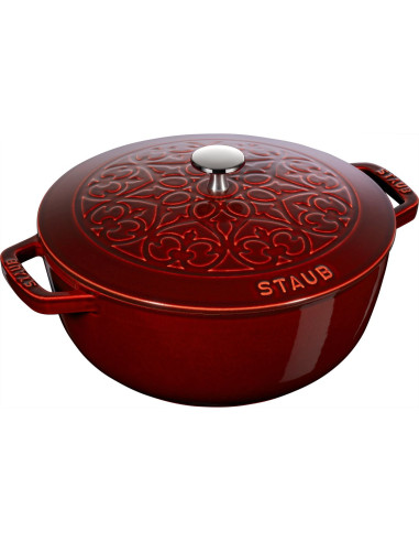 Garnek Żeliwny Okrągły Lilia Staub - 3.5 Ltr, Grenadynowy