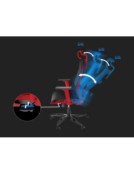 Fotel Ergonomiczny Genesis Astat 700 G2 Czerwony
