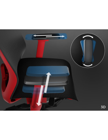 Fotel Ergonomiczny Genesis Astat 700 G2 Czerwony
