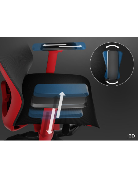 Fotel Ergonomiczny Genesis Astat 700 G2 Czerwony