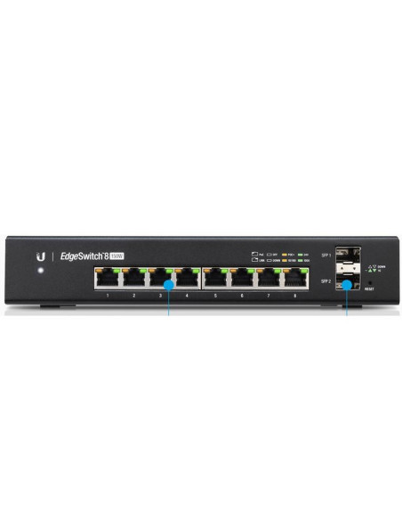 Ubiquiti Networks Edgeswitch 8 Zarządzany Gigabit Ethernet (10/100/1000) Czarny Obsługa Poe