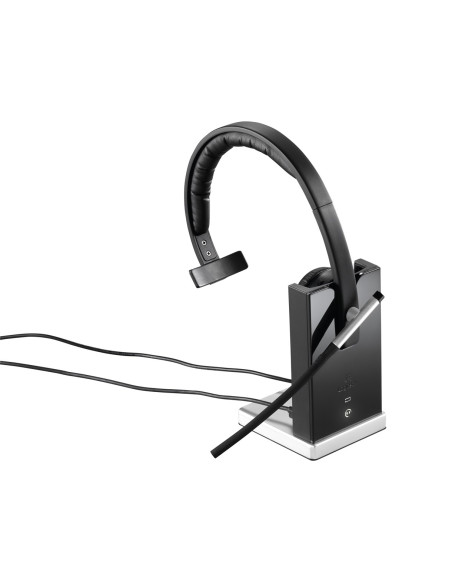Logitech H820E Zestaw Słuchawkowy Bezprzewodowy Opaska Na Głowę Biuro/Centrum Telefoniczne Podstawka Do Ładowania Czarny