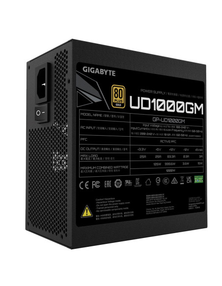 Gigabyte Ud1000Gm Moduł Zasilaczy 1000 W 20+4 Pin Atx Atx Czarny