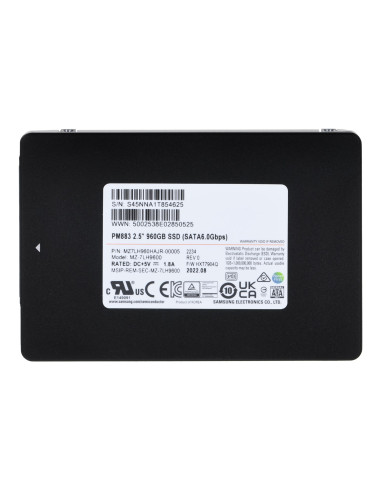Dysk Ssd Samsung Pm883 960Gb Sata 2.5" Mz7Lh960Hajr-00005 (Dwpd 1.3)