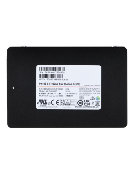 Dysk Ssd Samsung Pm883 960Gb Sata 2.5" Mz7Lh960Hajr-00005 (Dwpd 1.3)