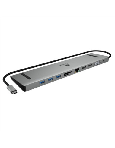 Stacja Dokująca Icybox Usb-C -  Hdmi/Vga/Usb-A/Usb-C/3,5Mm