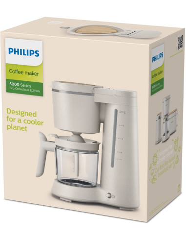 Philips Ekspres Do Kawy Ekologiczna Edycja Hd5120/00 Ciśnienie Pompy 15 Bar Kroplówka 1000 W Biały