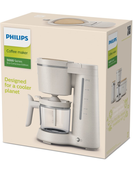 Philips Ekspres Do Kawy Ekologiczna Edycja Hd5120/00 Ciśnienie Pompy 15 Bar Kroplówka 1000 W Biały