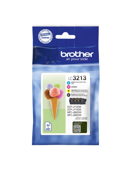 Brother Lc-3213Valdr Nabój Z Tuszem Oryginalny Wysoka (Xl) Wydajność Czarny, Cyjan, Purpurowy, Żółty