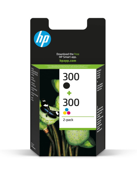 Hp 300 Zestaw 2 Oryginalnych Wkładów Atramentowych: Czarny/Trójkolorowy