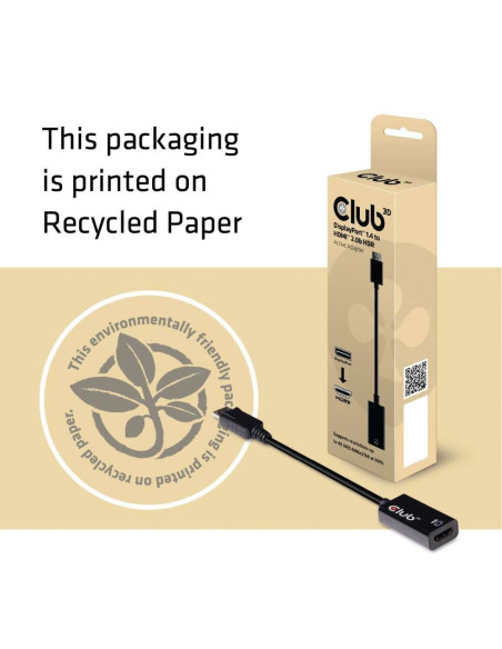 Club3D Displayport 1.4 To Hdmi 2.0B Hdr Active Adapter
