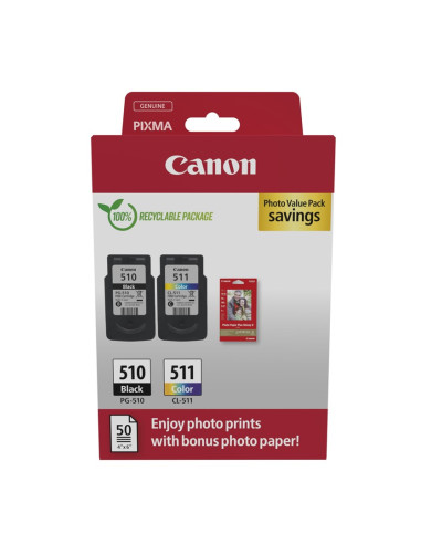 Canon 2970B017 Nabój Z Tuszem 2 Szt. Oryginalny Czarny, Cyjan, Purpurowy, Żółty