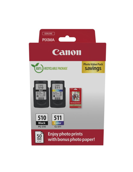 Canon 2970B017 Nabój Z Tuszem 2 Szt. Oryginalny Czarny, Cyjan, Purpurowy, Żółty
