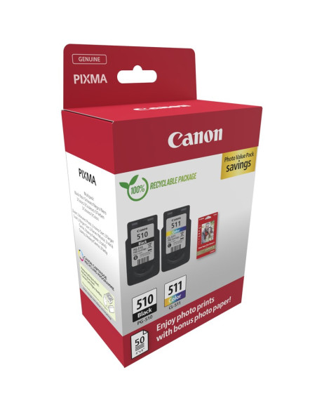 Canon 2970B017 Nabój Z Tuszem 2 Szt. Oryginalny Czarny, Cyjan, Purpurowy, Żółty