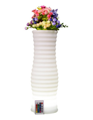 Techly I-Led Flowerpot Doniczka Na Kwiaty Biały Plastik 1 Szt.