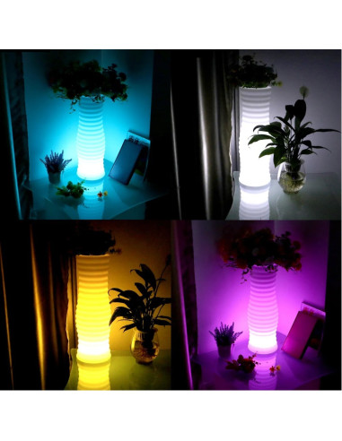 Techly I-Led Flowerpot Doniczka Na Kwiaty Biały Plastik 1 Szt.