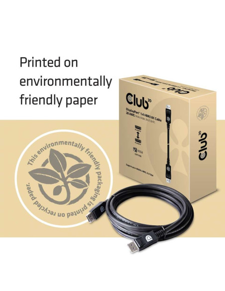 Club3D Displayport 1.4 Hbr3 8K 28Awg Cable M/M 3M /9.84Ft