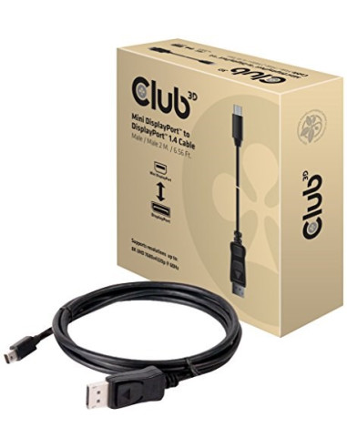 Club 3D Mini Displayport To Displayport 1.4 Hbr3 8K60Hz Kabel, 2 M