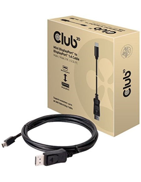 Club 3D Mini Displayport To Displayport 1.4 Hbr3 8K60Hz Kabel, 2 M