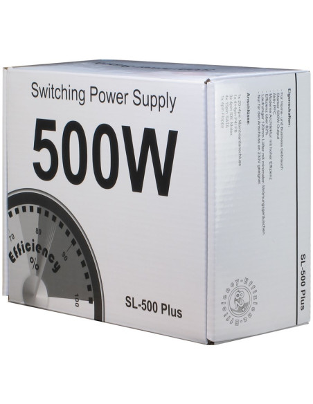 Inter-Tech Sl-500 Plus Moduł Zasilaczy 500 W 20+4 Pin Atx Atx Srebrny