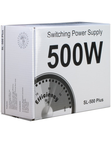 Inter-Tech Sl-500 Plus Moduł Zasilaczy 500 W 20+4 Pin Atx Atx Srebrny