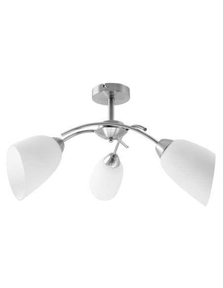Żyrandol Klasyczna Lampa Sufitowa Wisząca Activejet Nikita Nikiel Potrójna 3Xe27 Do Salonu