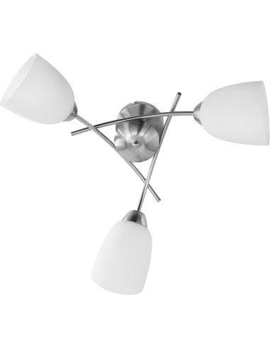 Żyrandol Klasyczna Lampa Sufitowa Wisząca Activejet Nikita Nikiel Potrójna 3Xe27 Do Salonu