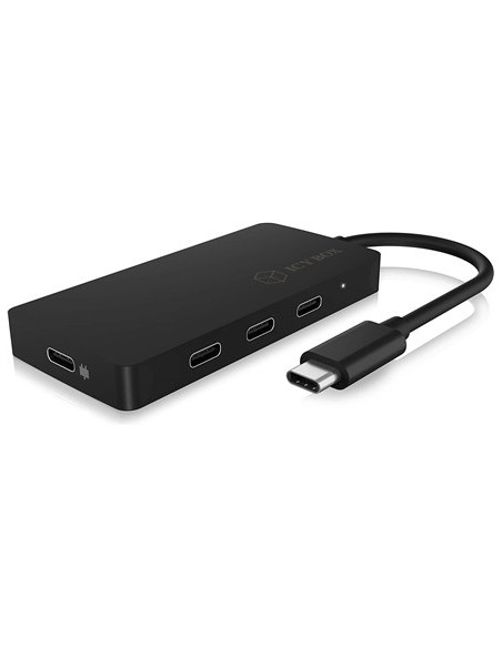 Icy Box Ib-Hub1429-Cpd Usb 3.2 Gen 2 (3.1 Gen 2) Type-C 10000 Mbit/S Czarny