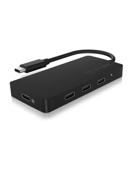 Icy Box Ib-Hub1429-Cpd Usb 3.2 Gen 2 (3.1 Gen 2) Type-C 10000 Mbit/S Czarny