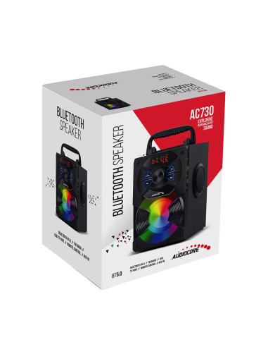 Głośnik Przenośny Bluetooth Audiocore, Radio Fm, Wejście Kart Sd/Mmc, Aux, Usb, Pilot, Ac730