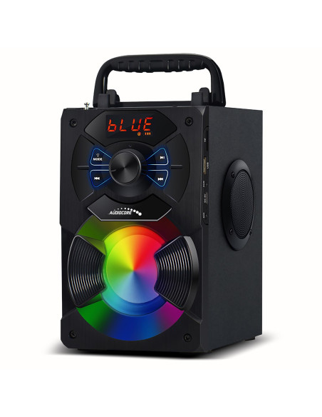 Głośnik Przenośny Bluetooth Audiocore, Radio Fm, Wejście Kart Sd/Mmc, Aux, Usb, Pilot, Ac730