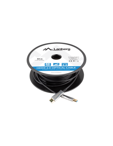 Lanberg Kabel Hdmi Lanberg Kabel Hdmi M/M V2.0 10M Optyczny Aoc Czarny Ca-Hdmi-20Fb-0100-Bk