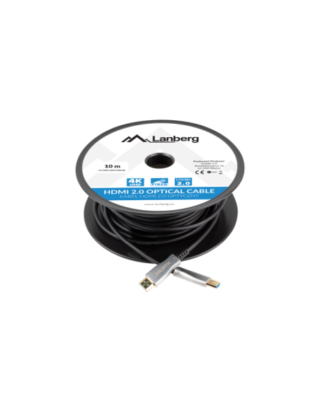 Lanberg Kabel Hdmi Lanberg Kabel Hdmi M/M V2.0 10M Optyczny Aoc Czarny Ca-Hdmi-20Fb-0100-Bk