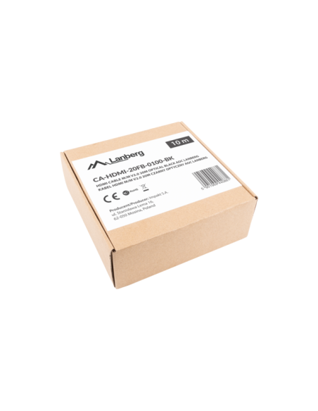 Lanberg Kabel Hdmi Lanberg Kabel Hdmi M/M V2.0 10M Optyczny Aoc Czarny Ca-Hdmi-20Fb-0100-Bk