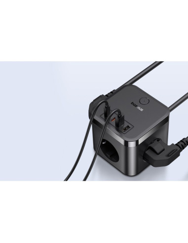 Listwa Zasilająca Baseus Powercombo 3Ac+2U+2C 30W Eu (1,5M  Czarny)