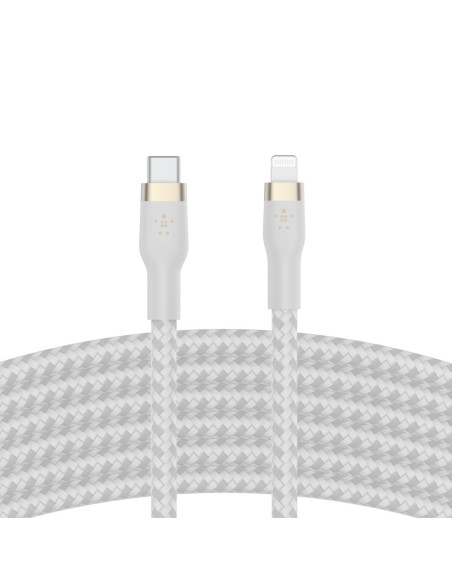 Kabel Belkin Boostcharge Pro Flex Usb-C Cable With Lightning Connector 3M Silicone Oplot White