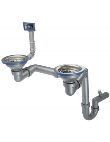 Syfon Do Zlewozmywaka Stalowego 1.5- I 2-Komorowego