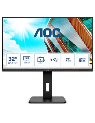 Aoc P2 U32P2 Monitor Komputerowy 80 Cm (31.5") 3840 X 2160 Px 4K Ultra Hd Led Czarny