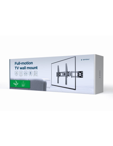 Gembird Wm-55St-03 Uchwyt Do Telewizorów 139,7 Cm (55") Czarny