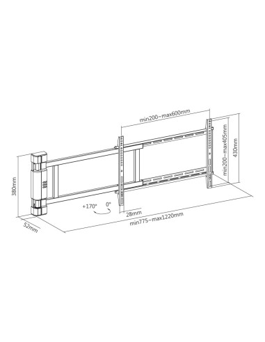 Uchwyt Ścienny Do Tv 32-75" Led/Lcd 50Kg
