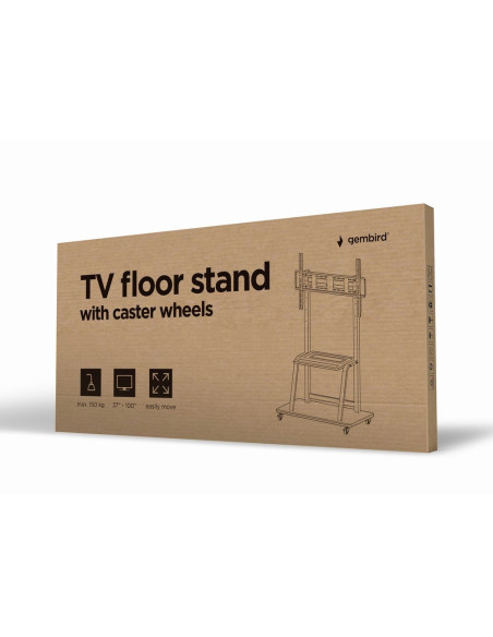 Gembird Stojak Pod Telewizor 37" - 100" Mobilny - Na Kółkach, Vesa Max 800 X 600Mm