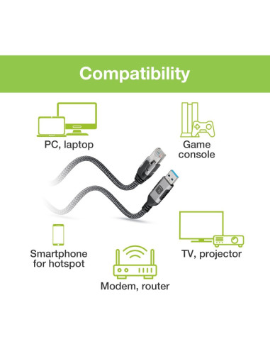 Kabel Sieciowy Usb-A Na Gigabit Ethernet Rj45 1M Techly Icoc U3A-Rj45-010