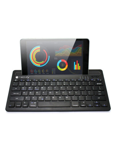 Techly Ictbk102U Klawiatura Uniwersalne Bluetooth Qwerty Angielski Czarny