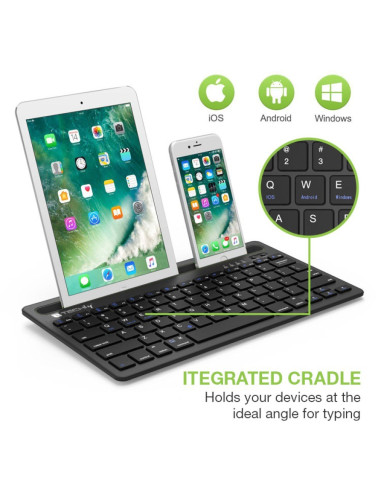 Techly Ictbk102U Klawiatura Uniwersalne Bluetooth Qwerty Angielski Czarny