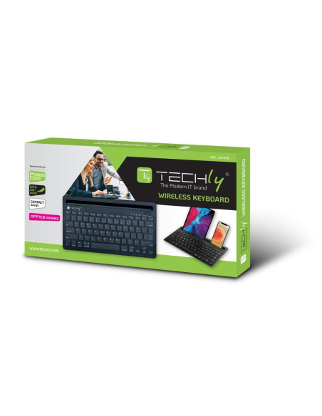 Techly Ictbk102U Klawiatura Uniwersalne Bluetooth Qwerty Angielski Czarny