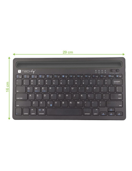 Techly Ictbk102U Klawiatura Uniwersalne Bluetooth Qwerty Angielski Czarny