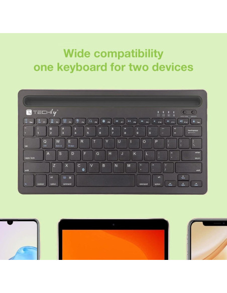 Techly Ictbk102U Klawiatura Uniwersalne Bluetooth Qwerty Angielski Czarny