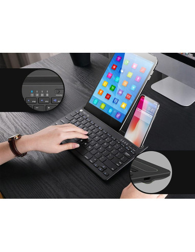 Techly Ictbk102U Klawiatura Uniwersalne Bluetooth Qwerty Angielski Czarny