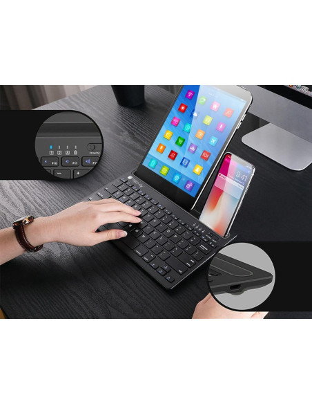 Techly Ictbk102U Klawiatura Uniwersalne Bluetooth Qwerty Angielski Czarny