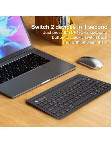 Techly Ictbk102U Klawiatura Uniwersalne Bluetooth Qwerty Angielski Czarny